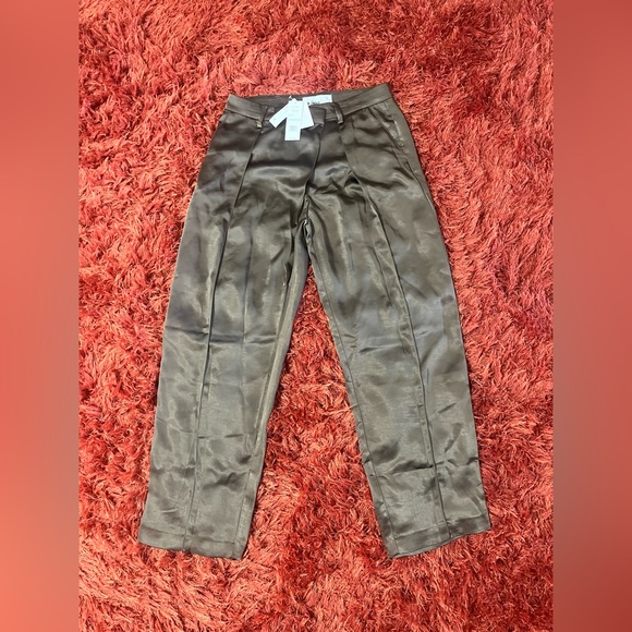 Sam Edelman Devyn Crossover Trousers In Chocolate Chip Size 8 NWT - Picture 2 of 7